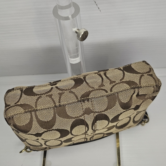 Coach Signature Sufflette Cloth Mini Bag Brown,Y2K Vintage, Rare 